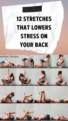 stretches for lower back pain Lower Back Pain Exercises, Workout Without Gym, Easy Yoga Workouts, Body Workout Plan, Back Pain Exercises, Lower Back Pain, Stretching Exercises, Trening Pilates, Back Exercises