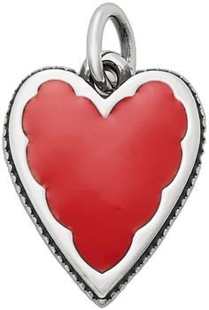 Red Enamel Jewelry For Valentine's Day, Red Enamel Jewelry With Charms, Silver Enamel Heart Charm Jewelry, Silver Enamel Jewelry With Heart Charm, Red Heart-shaped Enamel Jewelry, Red Heart-shaped Charm Jewelry, Red Valentine's Day Gift Charms, Red Charms For Valentine's Day, Red Charms For Valentine's Day Gift