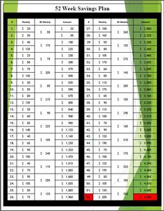 the 12 week spring plan is shown in black and white, with red numbers on it