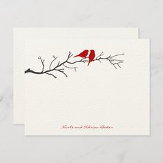 two birds sitting on a branch with the words love and affection written in red ink