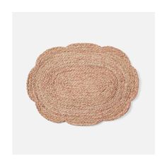 the round rug is made out of jute