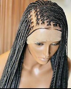 Knotless Box Braided Wig | eBay Knotless Braided Wig, Braids Extensions, Knotless Box Braids, Braid Wig, Gold Hair Pin, Lace Braid, Box Braid Wig, Waves Curls, Braids With Extensions