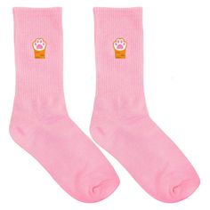 Step into style and comfort with our Playful Cat Paw Embroidered Socks. These adorable and cozy socks feature an embroidered cat paw design, perfect for cat lovers and those who appreciate playful and fashionable footwear. Crafted from a comfortable and durable cotton blend fabric, these socks offer a soft touch against your skin. The cotton blend ensures breathability and moisture-wicking properties, keeping your feet cool and dry throughout the day. The cat paw embroidery adds a playful and eye-catching element, showcasing your love for feline friends. The intricate details and vibrant colors make these socks a standout accessory for any cat enthusiast. Designed to fit most sizes, our socks are crafted with stretchy materials to provide a snug and comfortable fit. They feature fitted cuf Embroidered Socks, Cat Socks, Paw Design, Pink Socks, Cozy Socks, Cat Paws, Casual Socks, Socks And Hosiery, Stretchy Material