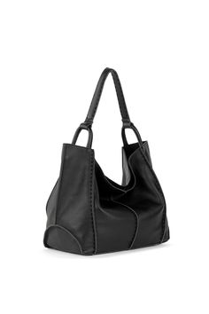 Oversized and softly structured, our best-selling Los Feliz Large Tote is a classic you'll carry for years to come. This extra-roomy, super-slouchy style is subtly appointed with tonal topstitching and features an open interior to accommodate larger items. 14in L x 7in W x 12.75in H; Drop: 9 inches; Weight: 1.44 lb. Exterior: Leather Interior: Repreve Lining Magnetic snap closure Back zipper pocket Interior contains back wall slip pocket, zipper pocket and two front wall multi-functional pockets Versatile Hobo Bag With Textured Leather And Double Handle, Versatile Black Textured Leather Hobo Bag, Black Shoulder Bag With Rolled Handles For Shopping, Chic Black Satchel With Rolled Handles, Solid Color Soft Leather Hobo Bag With Double Handle, Solid Color Soft Leather Double Handle Hobo Bag, Versatile Black Shoulder Bag With Rolled Handles, Textured Leather Double Handle Hobo Bag For Errands, Chic Satchel With Rolled Handles For Errands