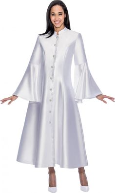 Regal Robes RR9031-White - Church Suits For Less Church Robes, Ministry Apparel, Choir Robes, Clergy Women, Church Dresses For Women, Plus Size Robes, Women Church Suits, Women Church, Church Dresses