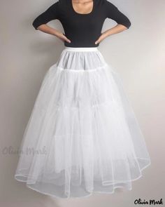 OliviaMark - Premium Steel-Boned Mermaid Wedding Dress Petticoat with 3 Hoops and 6 Steel Wires, Enhanced by Stiff Mesh and Exquisite Ruffled Hem - A Must-have Bridal Accessory Fitted Tulle Gown For Bridal Shower, Wedding Tulle Petticoat, Crinoline Wedding Dress With Fitted Bodice, Fitted Crinoline Dresses For Debutante Ball, Fitted Tulle Petticoat For Debutante Ball, Fitted Tulle Petticoat For Bridesmaid, Elegant Petticoat For Debutante Ball, White Crinoline Wedding Dress, Fitted Crinoline Petticoat For Debutante Ball