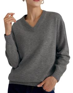 Welcome to VK Apparel   VK Apparel   Home About Policies Contact   Description Women's lightweight classic soft and warm pull over v neck sweater comes in a polyester blend material with a ribbed v-neck collar and ribbed cuffs. Material: 85% Polyester, 13% Rayon, 2% Size: L Lightweight comfortable stretch material V-neck ribbed collar MSRP: $38.00 Size Guide Payment Shipping Returns About Us   Measurements: Measurements taken laying item flat: Pit to pit: 24" Shoulder: 20" Sleeve: 23" Length: 22 Warm Sweater, Warm Sweaters, Neck Collar, Neck Warmer, V Neck Sweater, Vneck Sweater, Charcoal Grey, Sweater Outfits, About Us