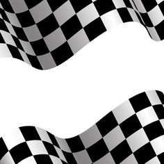 a black and white checkered flag waving in the wind