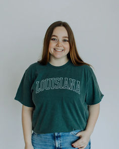 Our preppy tees are the perfect addition to your spring 2024 wardrobe essentials. They come in a variety of color ways. Show your louisana love in this simple tee Blue Spruce, Simple Tee, Color Ways, Louisiana State