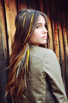 Shine On Feather Earrings Feather Extensions, Hair Without Heat, Overnight Hairstyles, Feather Hair Extensions, No Heat Hairstyles, Boho Wedding Hair, Hairpieces For Women, Feather Hair, Feed In Braid