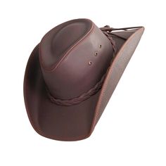 Mens Leather Cowboy Hat - The Hollywood by American Hat Makers Famous People In History, People In History, Brown Cowboy Hat, Leather Cowboy Hats, American Hat Makers, American Hat, Popular Hats, Outback Hat, Leather Hat