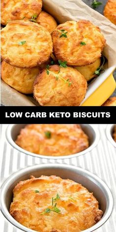 low carb keto biscuits in a baking pan