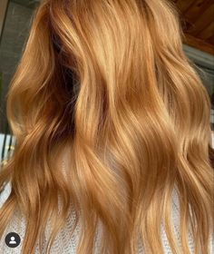 Ginger Hair Light, Lemon Honey Blonde Hair, Golden Copper Blonde Hair, Copper Color Melt, Golden Orange Hair, Strawberry Copper Blonde Hair, Gingerbread Caramel Hair, Blonde Highlights On Ginger Hair