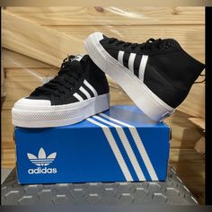 Adidas Niza Platform Mid Women’s Adidas Black Low-top Platform Sneakers, Adidas Casual Black Platform Sneakers, Casual Black Adidas Platform Sneakers, Adidas Superstar All White, Adidas Ultra Boost 20, Adidas Ultraboost Dna, Adidas Athletic Shoes, Adidas Swift Run, Baseball Shoes