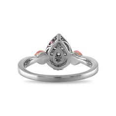 LoveSong 1/10 CTW Diamond Promise Ring in Sterling SilverA promise ring is a sign of commitment between two people. Often it is the first token of a serious relationship that is just developing. When you give someone a promise ring it means that you are making your first promise to that person.LoveSong® Promise exclusively from Daniel's Jewelers is diamond jewelry for your promise of love & commitment to each other. Every LoveSong® diamond item features a pink sapphire embedded in the piece with White Band Ruby Ring Promise Ring, Promise Ruby Birthstone Ring, Solitaire Ruby Ring For Promise, White Ruby Ring For Promise, Round Cut, White Ruby Round Cut Promise Ring, Valentine's Day Promise Ring With Halo Diamond Design, Solitaire Ruby Promise Ring, White Gold Ruby Promise Ring With Halo Design, White Gold Ruby Ring With Center Stone For Promise