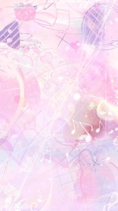 an abstract pink background with musical notes