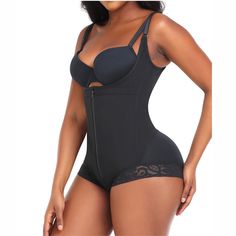 Shape it up with our remodelled shapewear that provides support to your tummy and hips. All that extra bulge vanishes when you slip into this super lightweight and smooth slimming body shaper. The seamless finish allows you to wear it under everything without a fear of showing your secret. shapewear belt offers full support to the abdomen with front zipper and hooks extending up to the crotch to create an illusion of a smooth tummy. The shoulder straps can be adjusted to give you a custom fit. O Loose Fat, Open Bust, Body Shapewear, Back Support, Women's Shapewear, Body Shaper, Body Shapers, Shapewear, Custom Fit