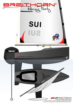 an image of a sailboat with the name sui on it's side