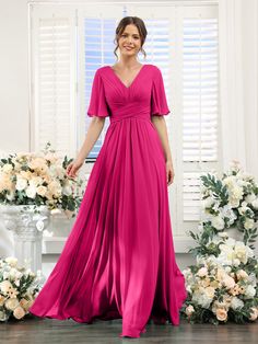 Floor Length Chiffon Bridesmaid Dresses, Party Dresses Online, Evening Gowns Elegant, Formal Party Dress, Ladies Gown, Sweaters And Leggings, Formal Party