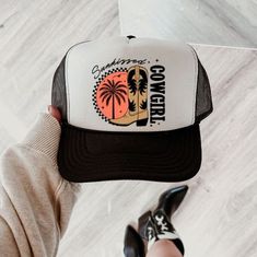 This cute sun kissed cowgirl cap is one that will be your favorite this summer.  The surfer cowgirl vibe is strong and this is so on trend.   Adjustable Snap Back Foam Trucker Western Beach Trucker Hat, Summer Trucker Hat For Rodeo, One Size, Summer Trucker Hat For Rodeo, Western Style Trucker Hat For Beach, Summer Adjustable Trucker Hat For Rodeo, Summer Rodeo Trucker Hat, Western Style Summer Trucker Hat For Beach, Western Style Trucker Hat For Summer Beach, Western Style Trucker Hat For Beach In Summer