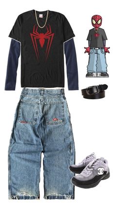 Spiderman Outfit, Street Fashion Men Streetwear, Guys Clothing Styles, Cool Outfits For Men