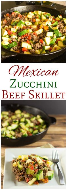 mexican zucchini beef skillet is an easy and delicious meal