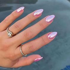 PRICES MAY VARY. 💗【Chic Sophistication】: Elevate your nail game with our short oval press-on fake nails featuring a stylish pink and purple plated design. The unique blend of pink and purple plating adds a touch of sophistication and flair to your manicure, creating a chic and trendy look that is perfect for any occasion. 💗【Glossy Glamour】: Crafted from high-quality acrylic with a glossy finish, our fake nails offer a glamorous and polished appearance that complements the vibrant pink and purp Summer Natural Nails 2024, Purple Nails French Tip, Acrylic Nails Short Almond, Short Almond Nails Summer, Nails Acrylic Trendy, Summer Trendy Nails, All Nails, Pink Wedding Nails, Lemon Nails