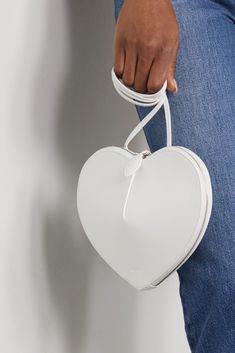 White Le Coeur leather shoulder bag | ALAÏA | NET-A-PORTER Elegant Heart-shaped Bag For Daily Use, Heart-shaped Shoulder Bag With Removable Pouch As Gift, White Heart-shaped Shoulder Bag For Valentine's Day, White Shoulder Bag For Valentine's Day, Luxury Heart-shaped Shoulder Bag With Detachable Strap, Elegant Heart-shaped Bag For Everyday Use, Luxury Heart-shaped Shoulder Bag As Gift, Luxury Heart-shaped Bags With Detachable Strap, Luxury Heart-shaped Shoulder Bag For Gift