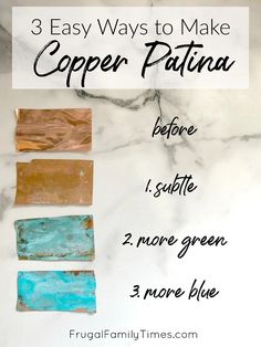 three easy ways to make copper patina