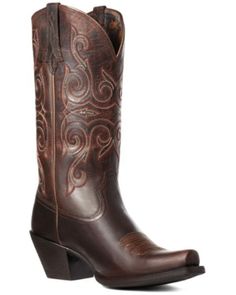 Ariat Women's Round Up Square Toe Western Boots | Boot Barn Rustic Fitted Boots For Rodeo, Hand Tooled Fitted Boots For Rodeo, Hand Tooled Fitted Boots For Western-themed Events, Fitted Hand Tooled Boots For Rodeo, Fitted Leather Boots For Rodeo, Carin Leon, Square Toe Western Boots, Boot Barn, Zip Code Gifts