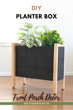 a diy planter box with plants in it