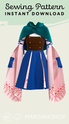 Critical Role Jester Lavorre Cosplay Sewing Pattern Cosplay Sewing Patterns Free, Capelet Pattern Sewing, Critical Role Jester, Cosplay Sewing Patterns, Jester Cosplay, Hooded Capelet, Jester Lavorre, Cosplay Patterns, Cosplay Sewing