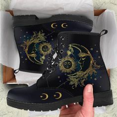 Whimsigothic Clothes, Aesthetic Stuff To Buy, Cowgirl Shoes, Winter Shoes For Women, Moon Boots, Suede Material, Sun And Moon, Waterproof Boots