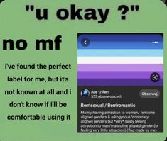 an image of a cell phone with the text'u okay? no mf '