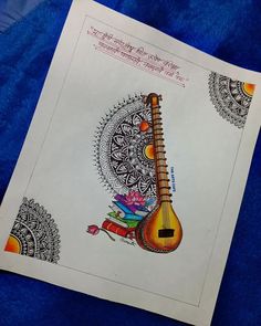 Saraswati Goddess Drawing, Saraswati Mandala Art, Thooli Art, Devi Saraswati, Saraswati Painting, Celebrity Art Drawings, Pencil Sketches Easy, Sketch Images, Mini Mandala