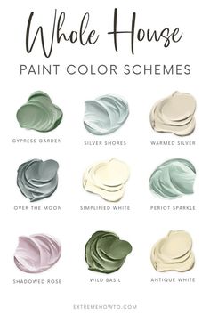 some paint colors with the words, 2012 favorite paints and their names in different shades