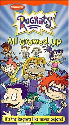 rugrat's all grown up book with cartoon characters on the front and back cover