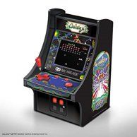 an old school arcade machine with buttons and knobs on the front, sitting upright against a white background