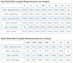 the size and measurements for baby girls's leggings in sizes from 0 to 3