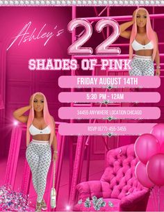 Click the link on the file in inbox  , then you will redirect to CanvaEdit Your design & downloadThis flyer is digital , no physical products will be shipped. Pink Invite, Pink Invitation, Pink Friday, Pink Invitations, Shades Of Pink, Digital Download Etsy, Printed Items, Physics, Digital Download