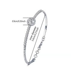 Experience luxury with our 925 Sterling Silver 0.5 Carat Moissanite Round Bracelet. The high-end, simple design exudes a sense of sophistication and elegance. Perfect as a thoughtful souvenir for mothers or to elevate your jewelry collection. Indulge in the brilliance of Moissanite, the diamond alternative. SPECIFICATIONS Brand Name: KAHOOT Origin: Mainland China Certificate: YES Metals Type: Silver Metal Stamp: 925, Sterling Gender: Women Main Stone: Moissanite Item Weight: 5.87g Bracelets Type Round Bracelet, Diamond Alternatives, Hand Chain, Valentines Day Decorations, Engagement Jewelry, American Express, Metal Stamping, Boyfriend Gifts, Simple Design