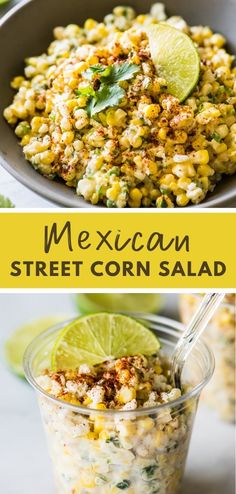 mexican street corn salad with cilantro and lime