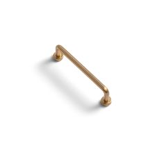 an image of a brass cabinet handle on a white background