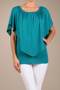 Another beautiful Chatoyant Creation. Layered 4 way convertible top, 95% Rayon 5% Spandex a great traveling companion. Great Resort or Cruise Wear! Stay Sexy! Versatile Green Stretch Tops, Versatile Summer Top With 4-way Stretch, Versatile Summer Tops With 4-way Stretch, Versatile Tops With 4-way Stretch For Summer, Cruise Wear, Convertible Top, Convertible, Bell Sleeves, Bell Sleeve Top