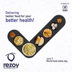 an advertisement for the rezoy food safety day