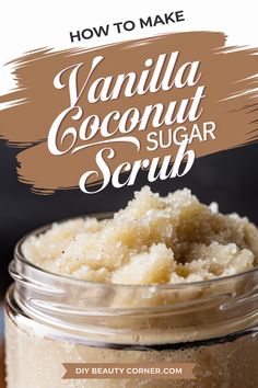 Making your own Vanilla Coconut Sugar Scrub is not only a rewarding DIY project, but it offers the perfect way to pamper your skin. With just a few simple ingredients, Coconut Exfoliating Scrub, Vanilla Scrub Diy, Exfoliating Body Scrub Diy Recipes Coconut Oil, Exfoliating Face Scrub Diy Recipes, Coconut Oil Diy Beauty Recipes, Things To Do With Coconut Oil, Sugar Scrub Recipe With Coconut Oil, Vanilla Body Scrub Diy, Facial Sugar Scrub Diy