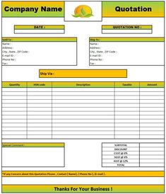 a printable invoice for business