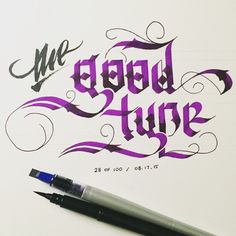 a pen and some writing on top of a piece of paper with the words good hue