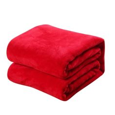 red blanket folded on top of each other