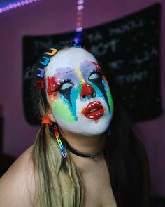 maquillaje, makeup, makeup looks, makeup artist, clown makeup, clown, sad clown, maquillaje artístico, mua, makeups Clown Makeup Scary, Makeup Clown, Clown Girl, Makeup Scary, Swag Makeup, Clown Makeup, Makeup Makeup, Creative Makeup, Makeup Art